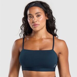 Gymshark Navy Bandeau Cutout Sports Bra NEW